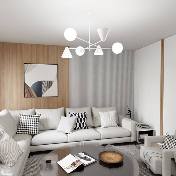 Żyrandol HERMES 6 Biały