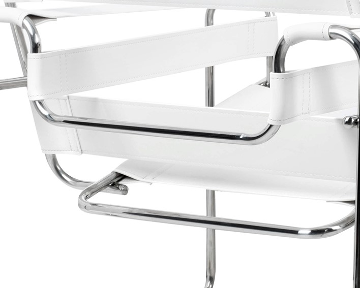 Fotel IVAN Biały/Chrom