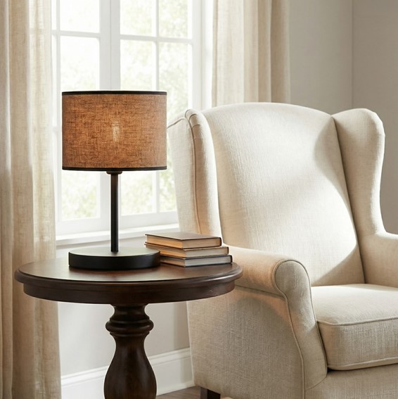 Lampa Biurkowa ECO LN1 Czarny/Brązowy