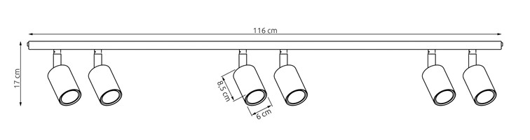 Lampa Sufitowa FLASH 6 Beżowy