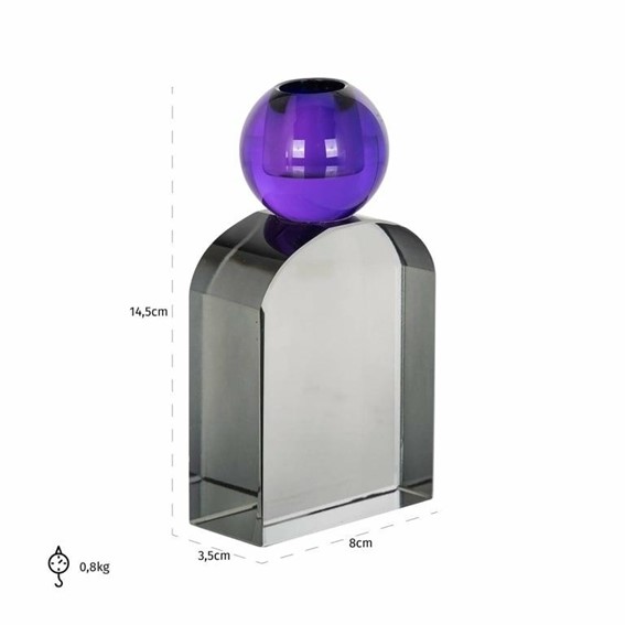 Świecznik PHELINE Fioletowy