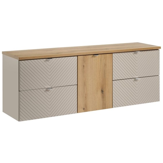 Zestaw Meblowy VIVA 160cm Dąb Coast Evoke/Kaszmirowy Mat