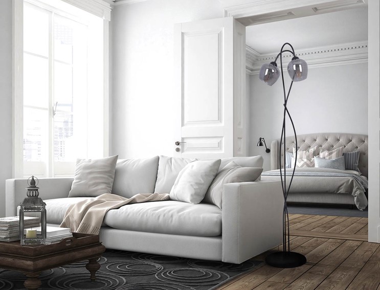 Lampa Podłogowa SARA K-5198 Czarny/Grafitowy