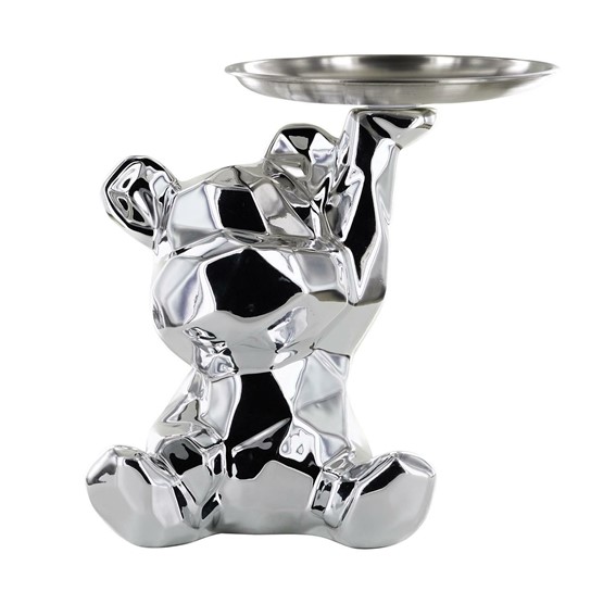 Figurka Origami Miś Srebrny