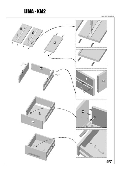 Komoda  LIMA KM-2 Dąb Sonoma/Biały
