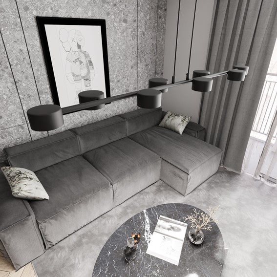 Lampa Wisząca MEGARA 8 Czarny