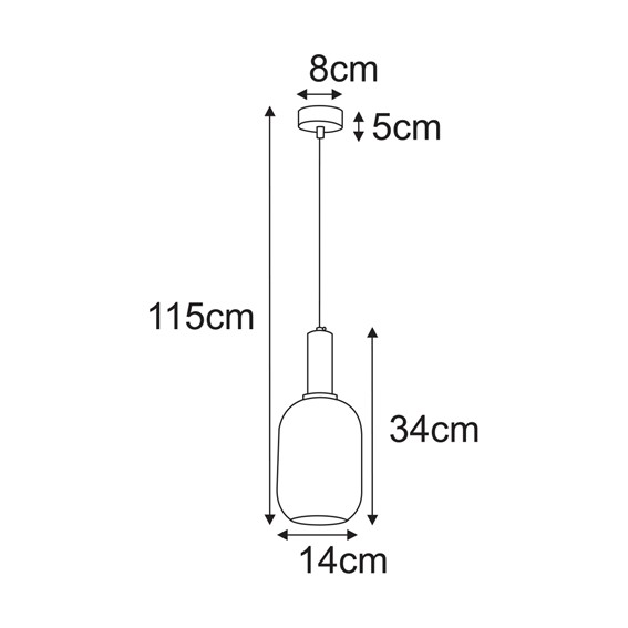 Lampa Wisząca FIORE K-5880 Czarny/Złoty/Biały