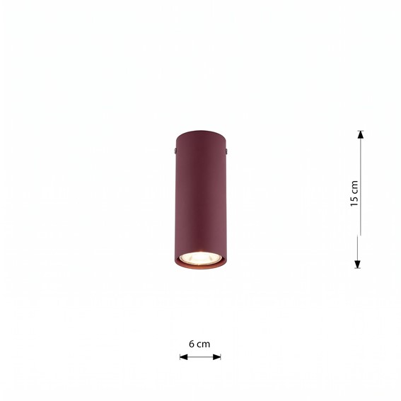 Lampa Sufitowa TECNO 1S Burgundowy
