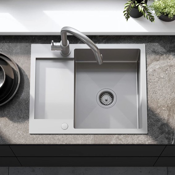 Zlewozmywak Stalowy PAUL Nikiel Szczotkowany