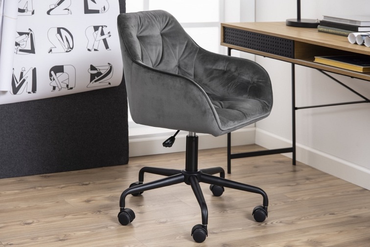 Fotel Biurowy BROOKE VIC Szary Jasny