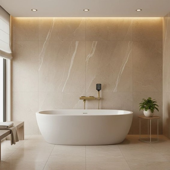 Bateria Wannowa ARLO Złoty Szczotkowany