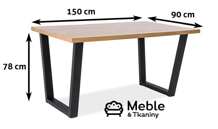 Stół VALENTINO 150x90 Lity Dąb