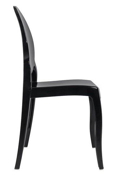 Krzesło ELIZABETH Czarny/Poliwęglan