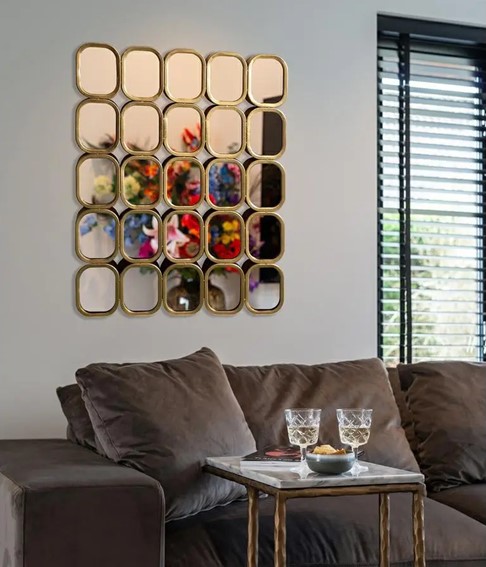 Lustro Ścienne MARILA Złoty