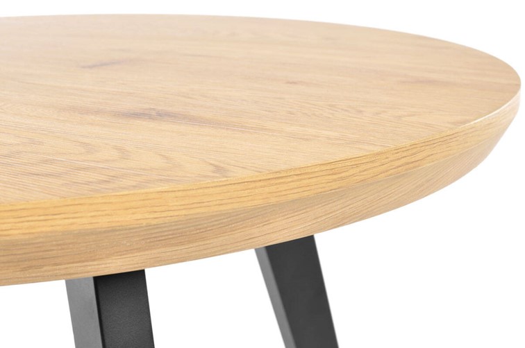 Stół Okrągły BREMA fi100 Dąb/Czarny