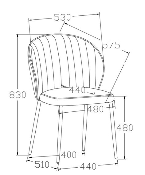 Krzesło PATRICIA Szare