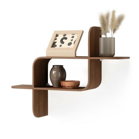 Półka Ścienna MONTAGE Ciemny Brązowy