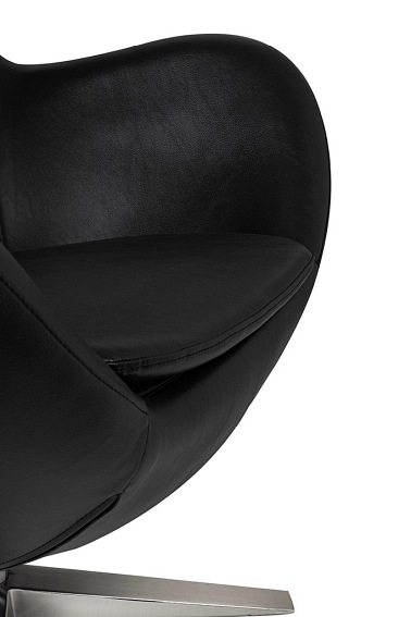 Fotel EGG Szeroki PU Czarny