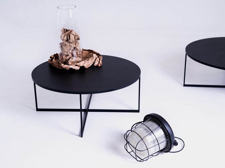 Stół Kawowy NIKO fi80 Czarny