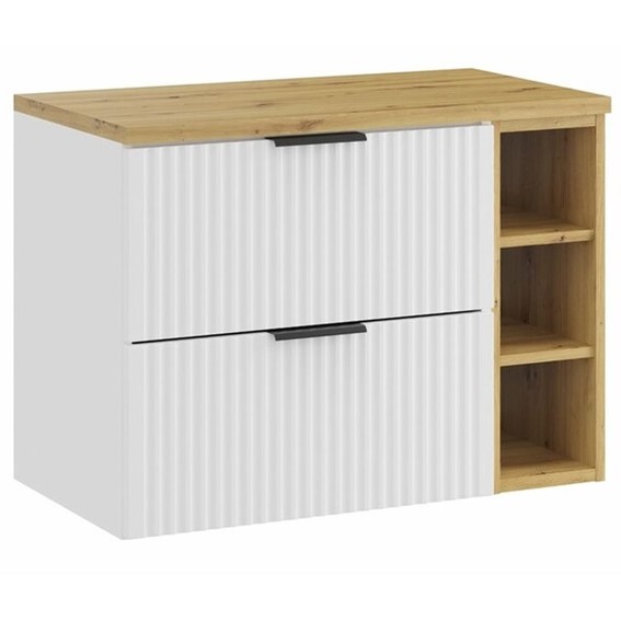 Zestaw Meblowy 80cm Biały Mat/Dąb Artisan