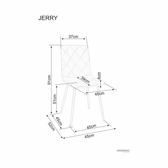 Krzesło JERRY Brego Szary/Kaszmir