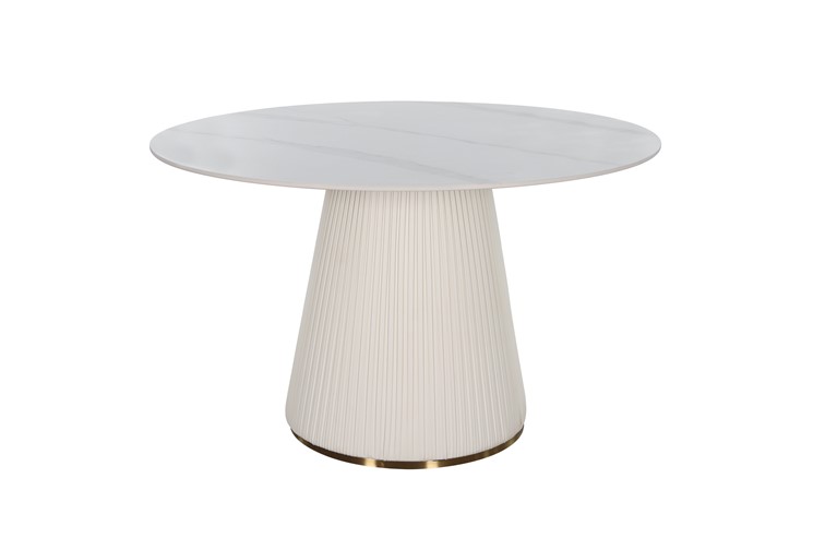 Stół MODIG M96 fi120 Biały/Złoty