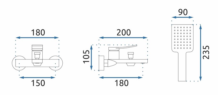 Bateria Wannowa SOUL Złoty