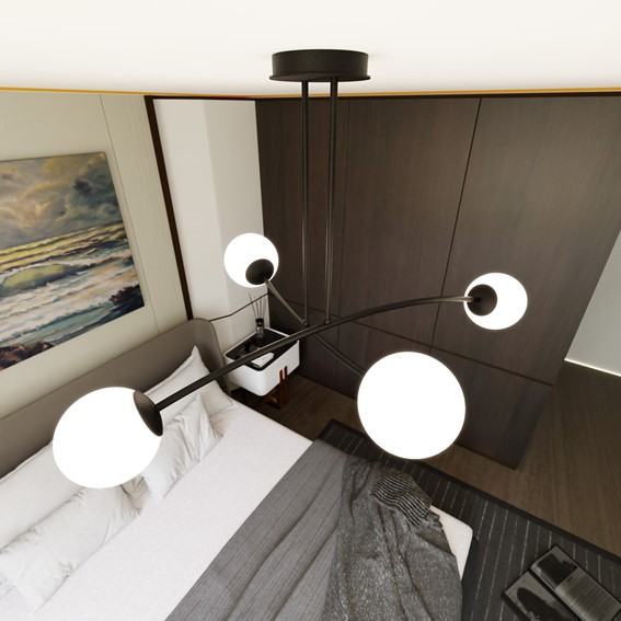 Lampa Sufitowa HALLDOR 4 Czarny