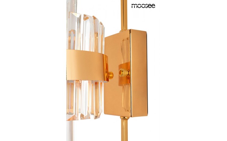 Lampa Ścienna IMPERO Złoty/Transparentny