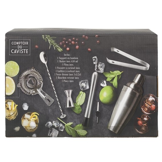 Zestaw Koktajlowy z Bambusową Tacą