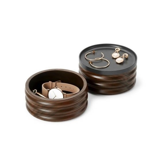 Organizer na Biżuterię TESORA Brązowy/Czarny