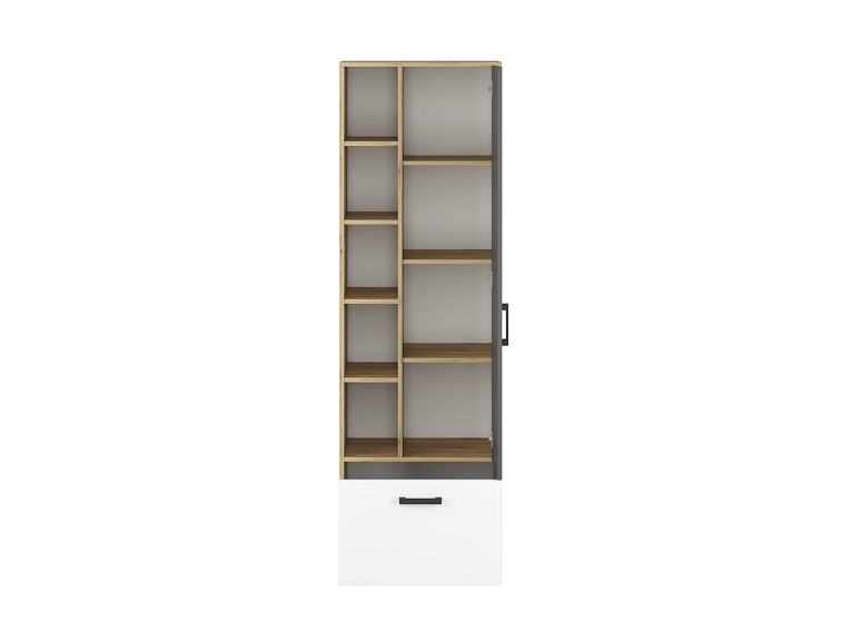 Regał FINI 03 Biały/Szary/Dąb