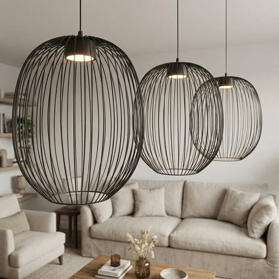 Lampa Wisząca MANTRA 3 Czarny