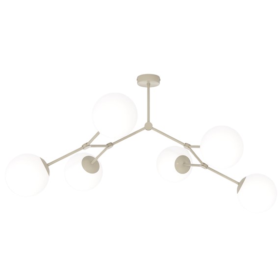 Lampa Sufitowa SPACE 6 Beżowy/Opal