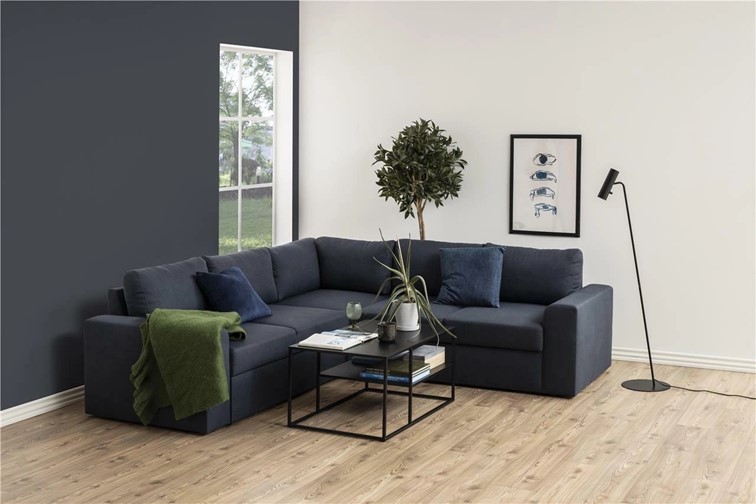 Stolik NEWTON 90x60 z Półką Czarny