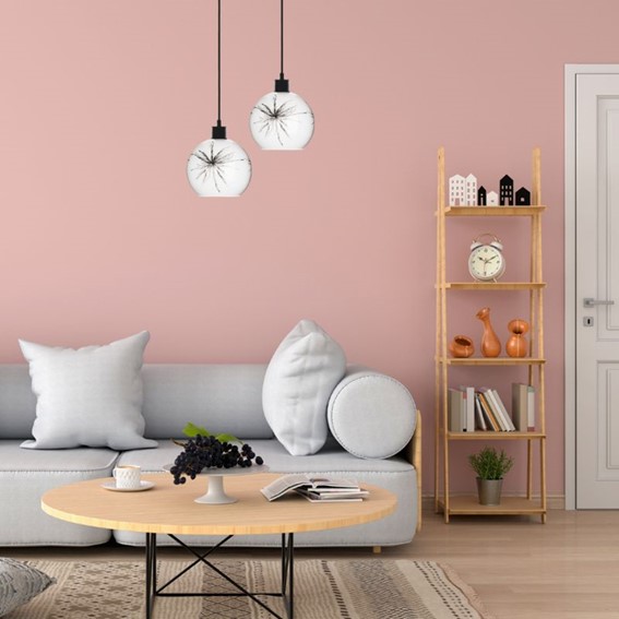 Lampa Wisząca SALIN 1D Czarny/Biały