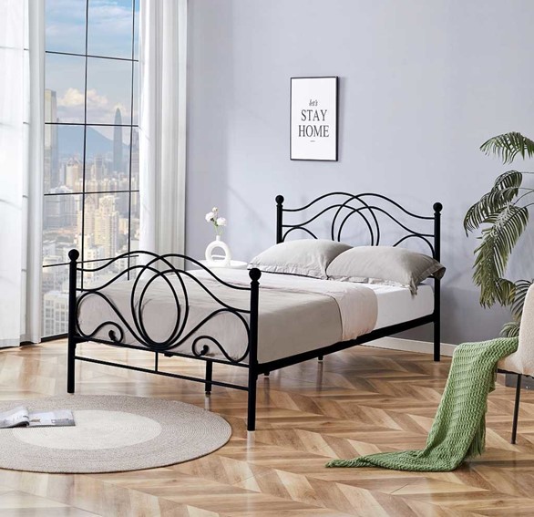 Łóżko Metalowe LM3-FX 120x200 Czarny