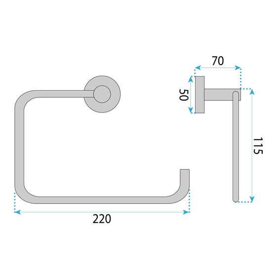 Wieszak Łazienkowy LEO 5610 Złoty Szczotkowany