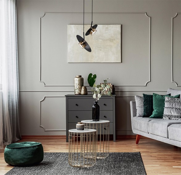 Lampa Wisząca BURGAS K-5456 Czarny/Złoty