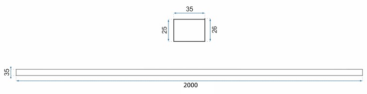 Adapter Poszerzający Do Kabin 200cm Złoty Szczotkowany