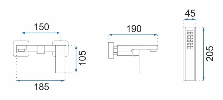 Bateria Wannowa FENIX Chrom