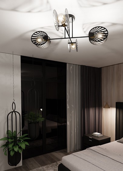 Lampa Sufitowa TALIA 4 Czarny