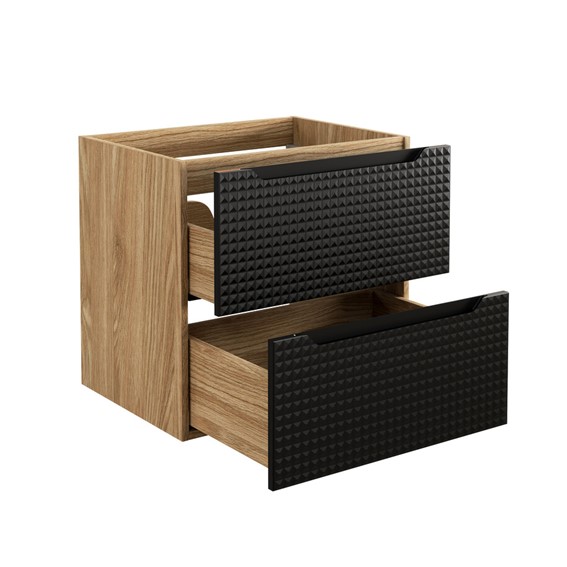 Szafka pod Umywalkę SKY Dąb Olejowany/Czarny Mat