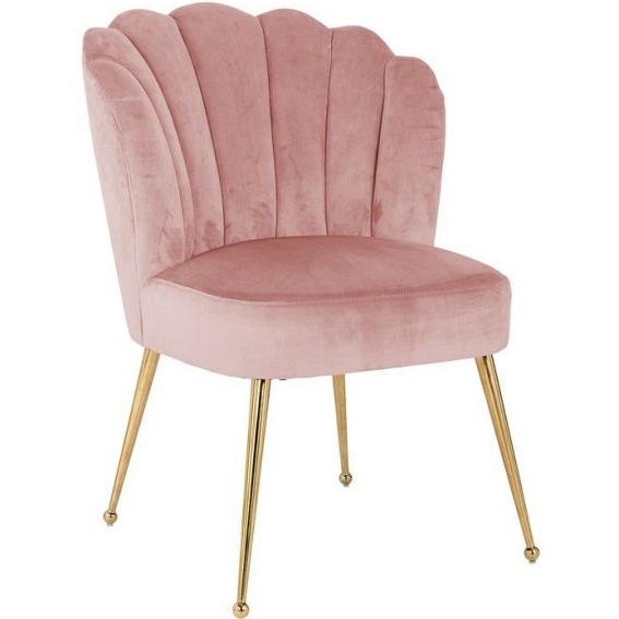 Krzesło PIPPA PINK Różowy/Złoty