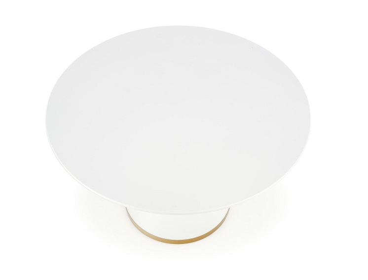 Stół Vegas 120x76 Biały/Złoty