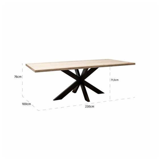 Stół Jadalniany AVALON 230 Czarny/Beżowy