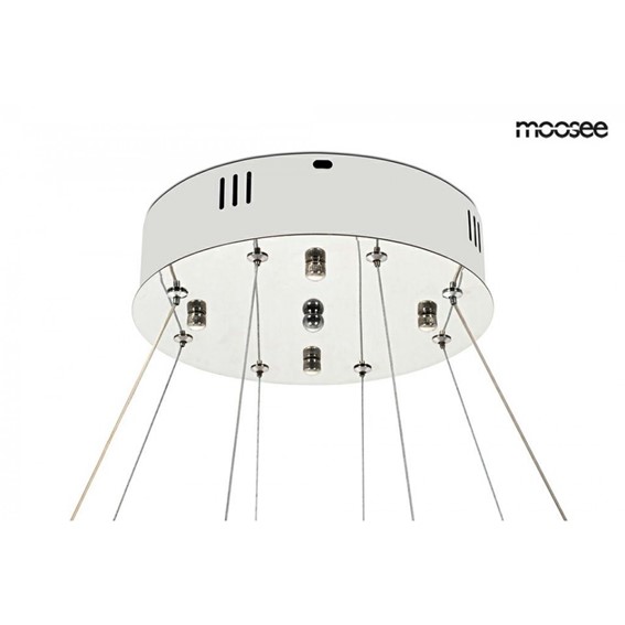 Lampa Wisząca WAVE 130 Srebrny/Transparentny