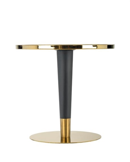 Stół Okrągły MORATA fi79 Złoty/Czarny/Biały Marmur