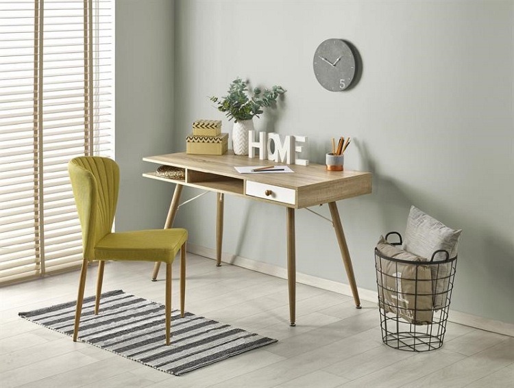 Biurko B34 BIS Dąb Sonoma/Biały