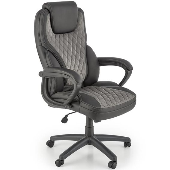 Fotel Gabinetowy GANDALF Czarny/Popiel